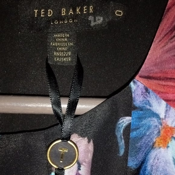 2Pc Nwt Ted Baker London Sleeveless V-Neck Multi Pleated Dress/Earring MSRP $359 - Picture 4 of 6